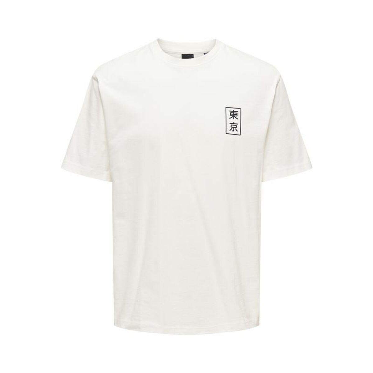 Only & Sons Onskace Rlx kortærmet T-shirt til mænd - Hvid, str. S