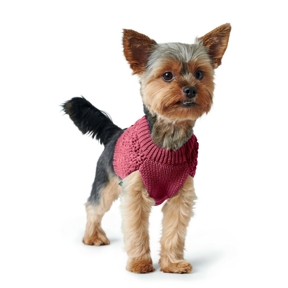Hunter Malmö hundesweater - Rød Bourgogne, 30 cm, akryl