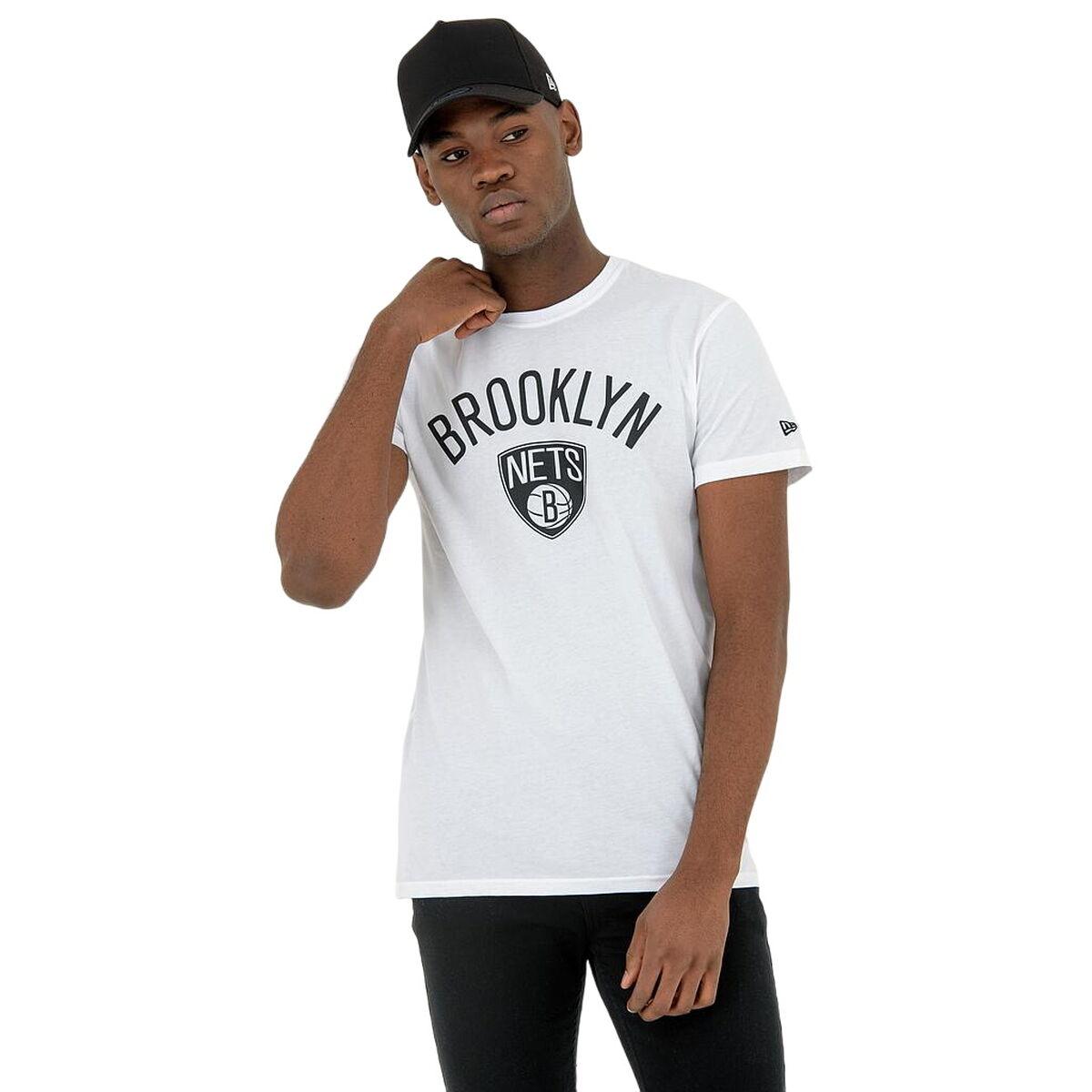 New Era NBA Brooklyn Nets T-shirt til mænd, hvid (M)