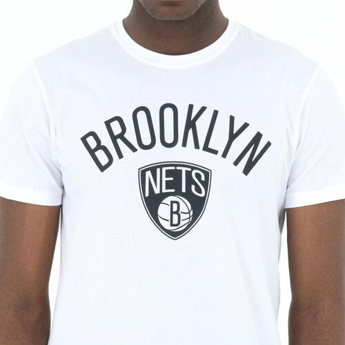 Kortærmet T-shirt til Mænd New Era NOS NBA BRONET 60416753 Hvid S