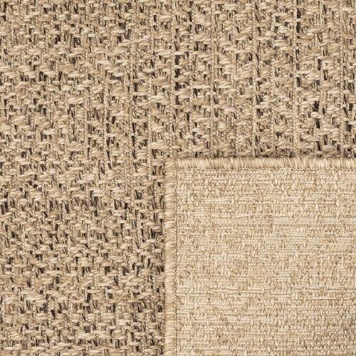 Gulvtæppe ZIZUR 120x120 cm jute-look indendørs og udendørs