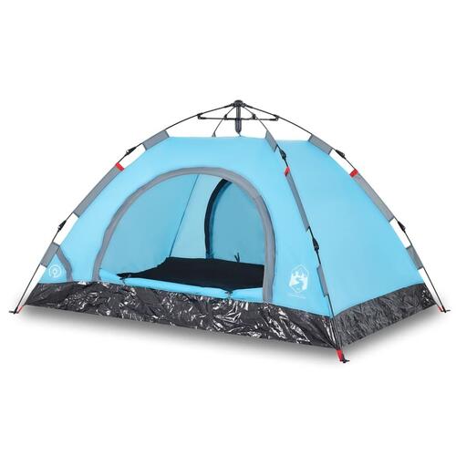 4-personers campingtelt quick-release blå