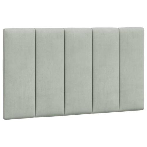 Seng med madras 90x200 cm velour lysegrå
