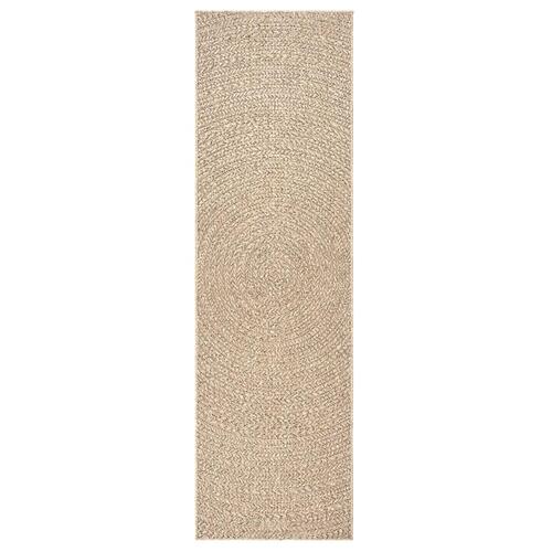 Gulvtæppe ZIZUR 80x250 cm jute-look indendørs og udendørs