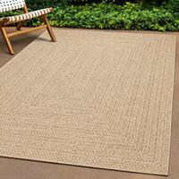 Gulvtæppe ZIZUR 240x340 cm jute-look indendørs og udendørs