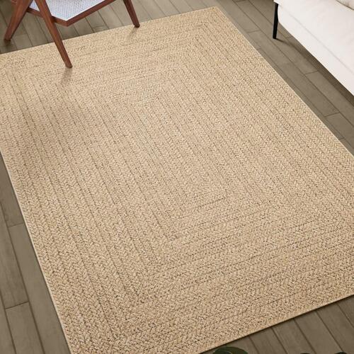 Gulvtæppe ZIZUR 240x340 cm jute-look indendørs og udendørs