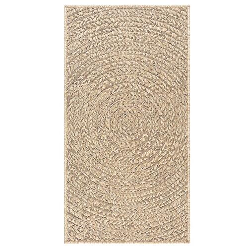 Gulvtæppe ZIZUR 60x110 cm jute-look indendørs og udendørs