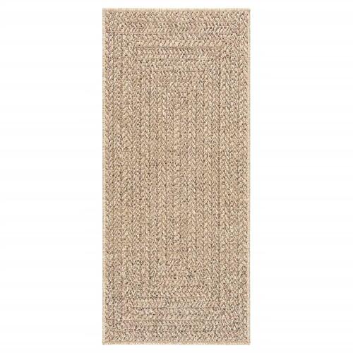 Gulvtæppe ZIZUR 80x200 cm jute-look indendørs og udendørs