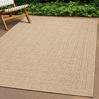 Gulvtæppe ZIZUR 100x200 cm jute-look indendørs og udendørs