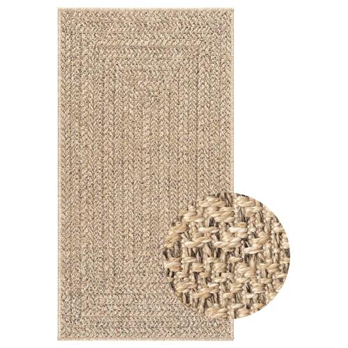 Gulvtæppe ZIZUR 100x200 cm jute-look indendørs og udendørs