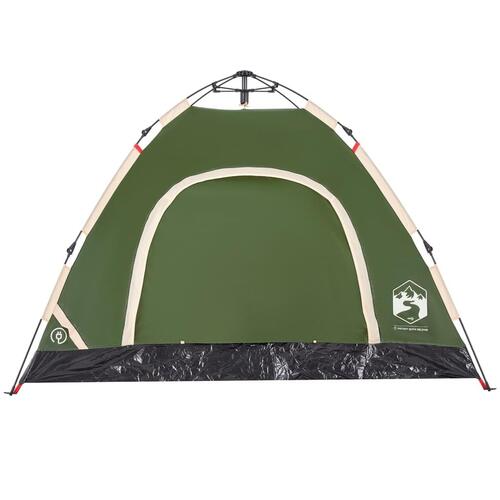 3-personers campingtelt vandafvisende quick-release grøn