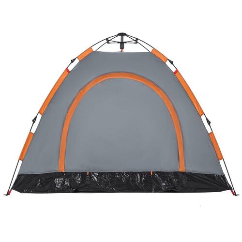 3-personers campingtelt quick-release grå og orange