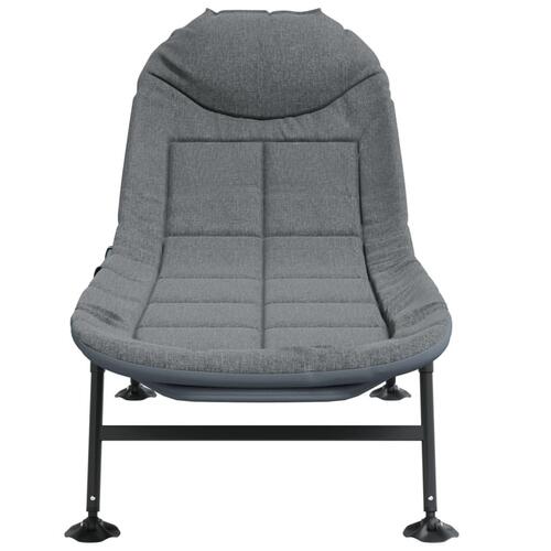 Fiskestol med justerbare fødder foldbar mørkt meleret