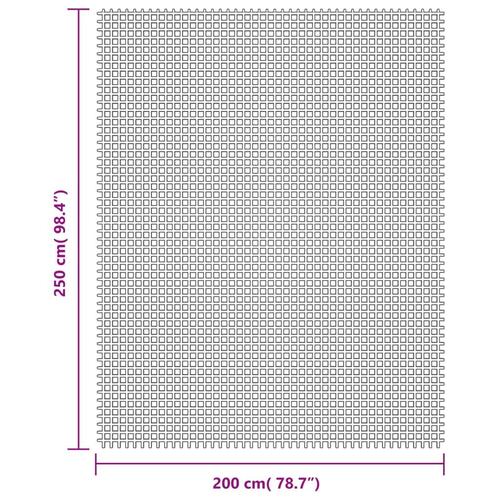 Telttæppe 2,5x2 m cremefarvet