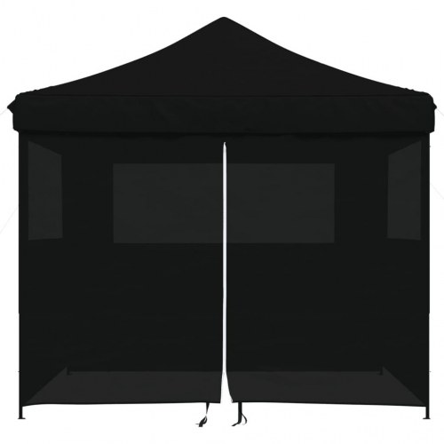 Foldbart pop-up festtelt med 4 sidevægge - sort, 292 × 292 cm