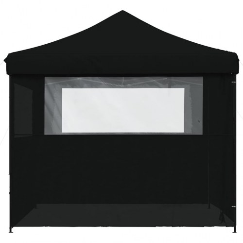 Foldbart pop-up festtelt med 4 sidevægge - sort, 292 × 292 cm