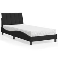 Seng med madras 80x200 cm velour sort
