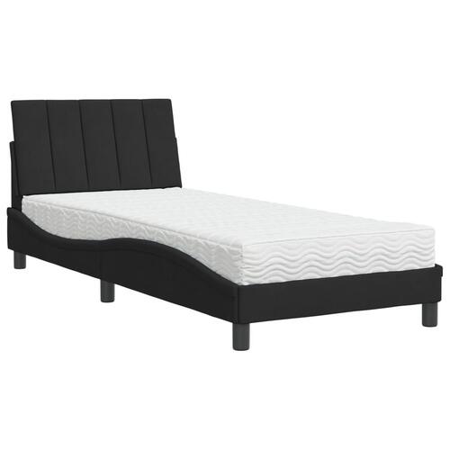 Seng med madras 80x200 cm velour sort
