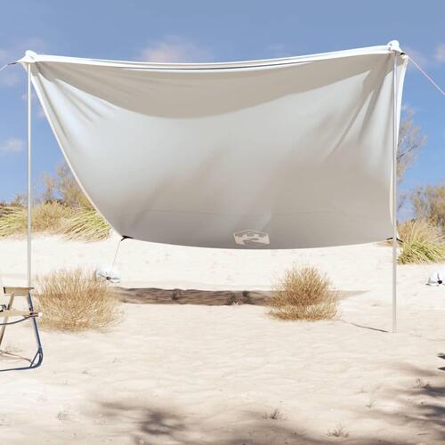 Strandbaldakin med sandankre 304x300 cm grå