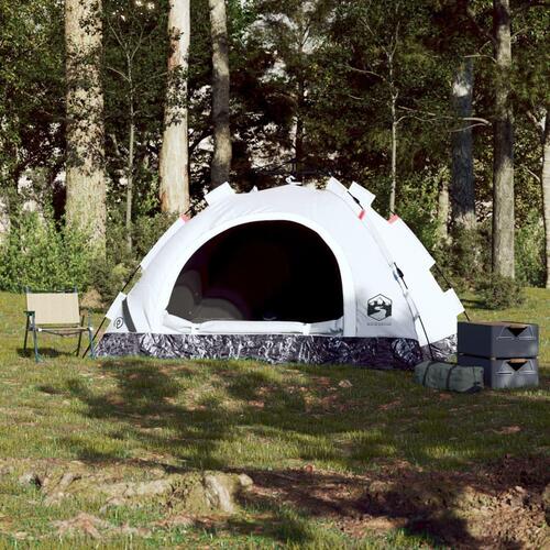 3-personers campingtelt quick-release mørklægning hvid