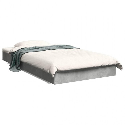 Sengeramme 100x200 cm konstrueret træ betongrå