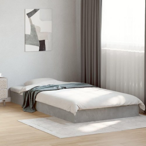 Sengeramme 100x200 cm konstrueret træ betongrå
