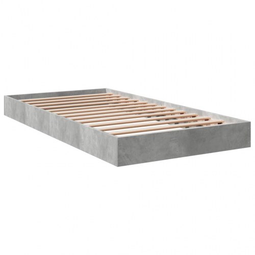 Sengeramme 100x200 cm konstrueret træ betongrå