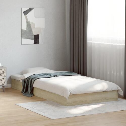 Sengeramme 90x200 cm uden madras konstrueret træ sonoma-eg