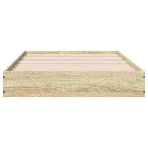 Sengeramme 90x200 cm uden madras konstrueret træ sonoma-eg