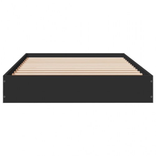 Sengeramme 75×190 cm i konstrueret træ - sort, platformsseng