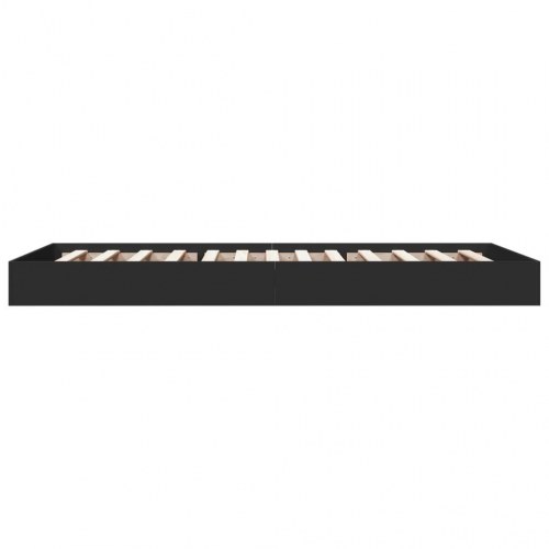 Sengeramme 75×190 cm i konstrueret træ - sort, platformsseng