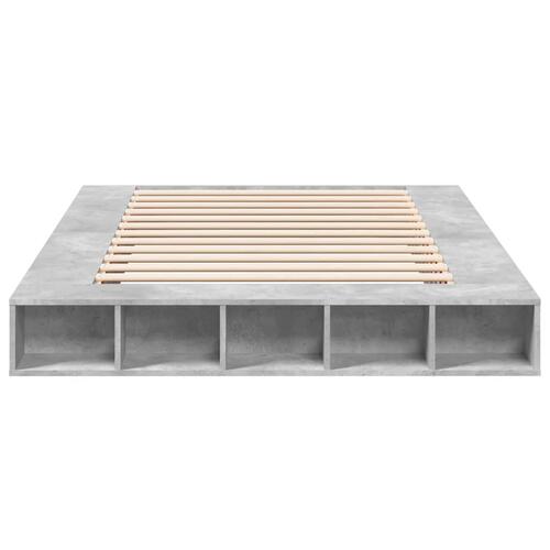 Sengestel 160x200 cm konstrueret træ betongrå