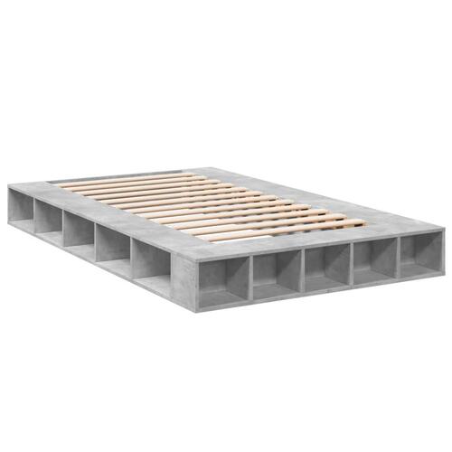Sengestel 120x200 cm konstrueret træ betongrå