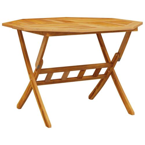 Foldbart havebord Ø110x75 cm massivt akacietræ