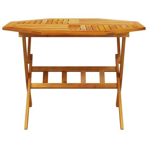 Foldbart havebord Ø110x75 cm massivt akacietræ