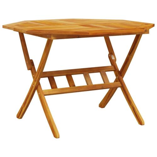 Foldbart havebord Ø110x75 cm massivt akacietræ