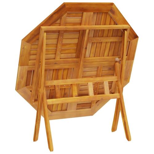 Foldbart havebord Ø110x75 cm massivt akacietræ