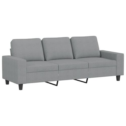 Sofasæt 4 dele stof lysegrå