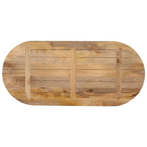 Bordplade 100x40x2,5 cm oval massivt mangotræ
