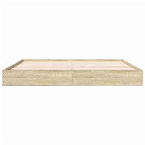 Sengeramme 150x200 cm uden madras konstrueret træ sonoma-eg