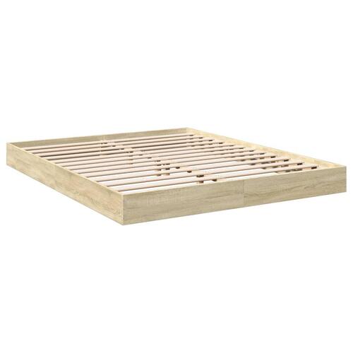Sengeramme 150x200 cm uden madras konstrueret træ sonoma-eg
