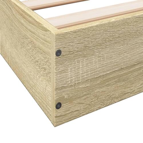 Sengeramme 150x200 cm uden madras konstrueret træ sonoma-eg