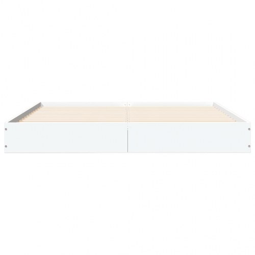 Sengestel 120x200 cm konstrueret træ hvid