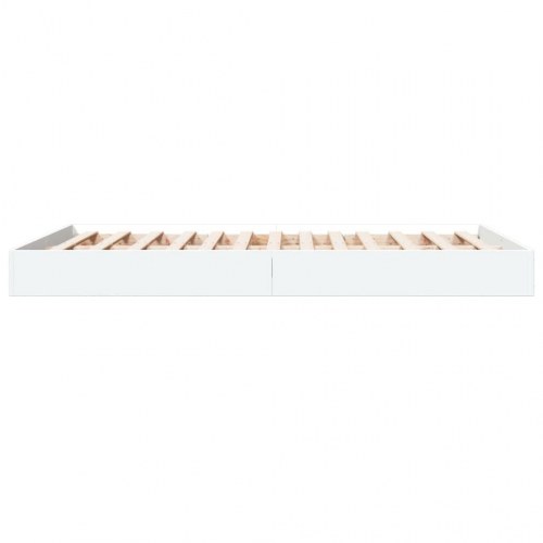 Sengestel 120x200 cm konstrueret træ hvid