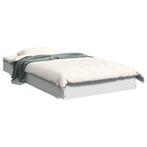 Sengeramme 100x200 cm konstrueret træ hvid