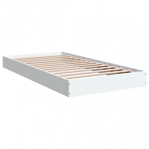 Sengeramme 100x200 cm konstrueret træ hvid