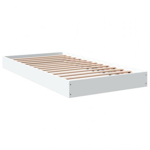 Sengeramme 100x200 cm konstrueret træ hvid
