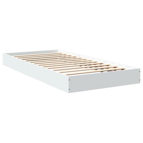 Sengeramme 90x200 cm konstrueret træ hvid