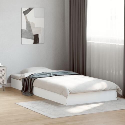 Sengeramme 90x200 cm konstrueret træ hvid