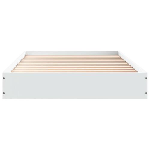 Sengeramme 90x200 cm konstrueret træ hvid